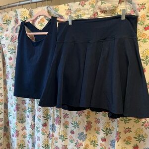 Beyond Yoga Navy Skirt and bra set
